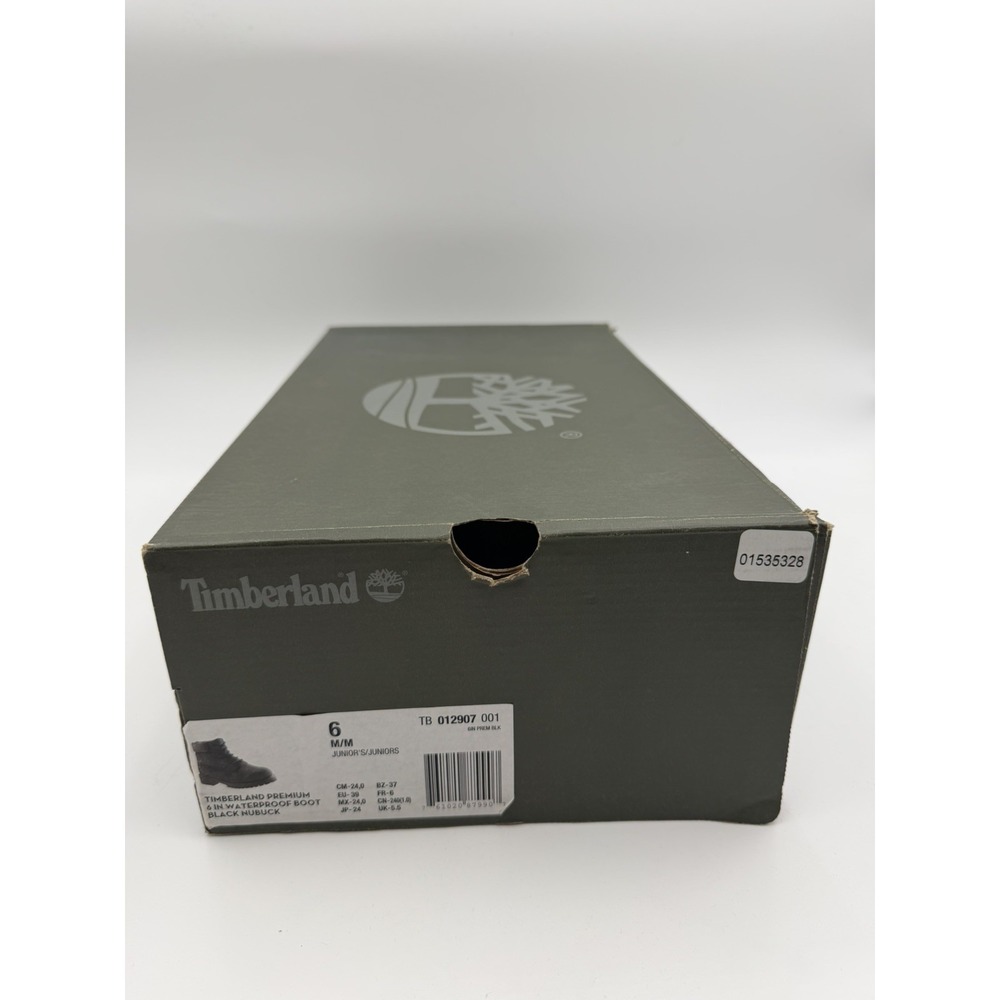 Junior's Timberland Premium 6 IN Waterproof Boot Black Nubuck Size 6 - Picture 11 of 11